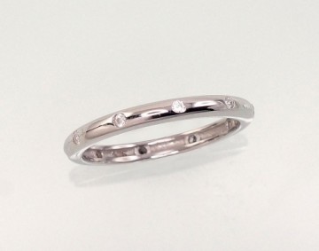 Серебряное кольцо #2101173(PRh-Gr)_CZ, Серебро 925°, родий (покрытие), Цирконы, Размер: 15.5, 1.5 гр.