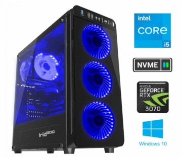 Mdata i5-11400F 16GB 256GB SSD NVME 2TB HDD RTX3070 Windows 10