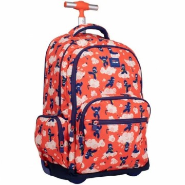 Школьный рюкзак с колесиками Milan Ninjutsu Красный (52 x 34,5 x 23 cm)