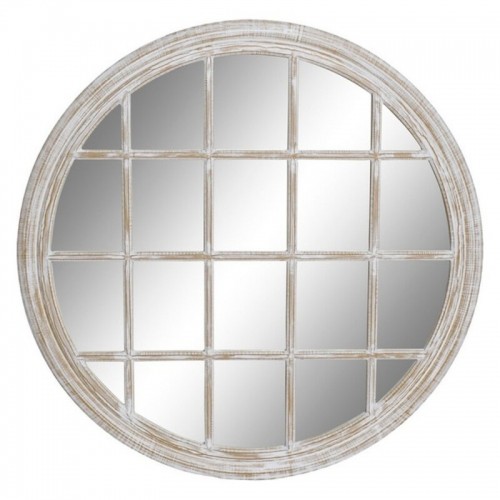 Sienas spogulis DKD Home Decor Stikls Balts Dzelzs Koks MDF Kails (90 x 2 x 90 cm) image 1