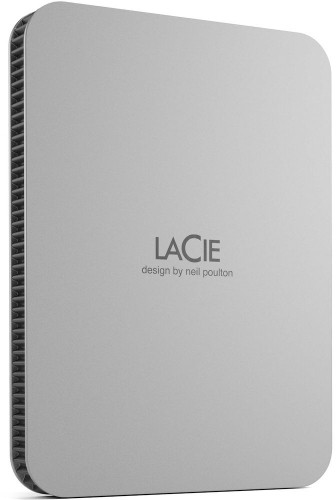 LaCie external hard 4TB Mobile Drive USB-C (2022), moon silver image 1