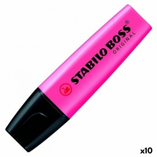 Флуоресцентный маркер Stabilo Boss Розовый 10 штук image 1