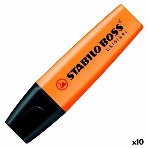 Fluorescējošs Marķieris Stabilo Boss Oranžs 10 gb. image 1