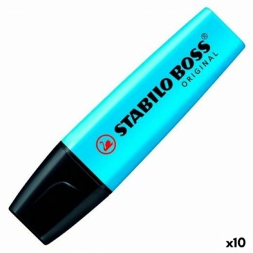 Флуоресцентный маркер Stabilo Boss Синий 10 штук