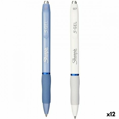 Gela pildspalva Sharpie S-Gel Zils Balts 0,7 mm (12 gb.) image 1