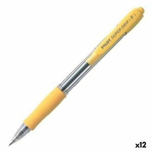 Pildspalva Pilot Supergrip Dzeltens Чаша 0,4 mm 12 gb. image 1