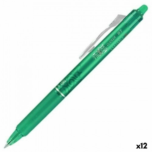 Pildspalva Pilot Frixion Clicker Izdzēšama tinte Zaļš 0,4 mm 12 gb. image 1