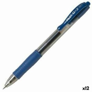 Гелевая ручка Pilot G-2 07 Синий Чаша 0,4 mm (12 штук)