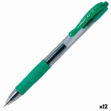 Гелевая ручка Pilot G-2 07 Зеленый Чаша 0,4 mm (12 штук)