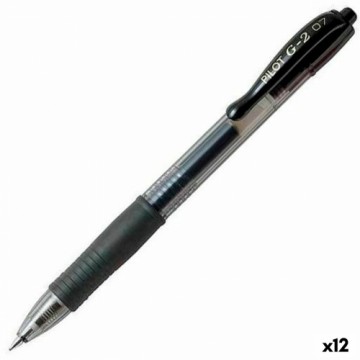 Гелевая ручка Pilot G-2 07 Чёрный Чаша 0,4 mm (12 штук)