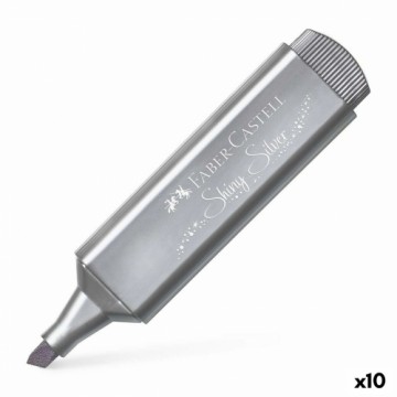 Флуоресцентный маркер Faber-Castell Textliner 46 Серебристый 10 штук