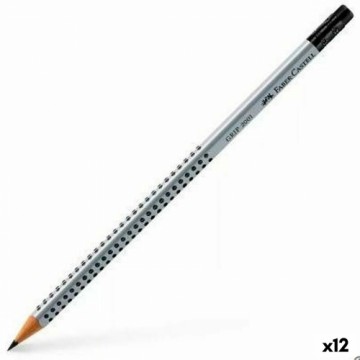 Zīmulis ar Dzēšgumiju Faber-Castell Grip 2001 Ekoloģisks HB (12 gb.)