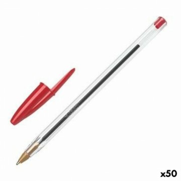 Pildspalva Bic Cristal Oriģināls 0,32 mm Sarkans Mediji 50 gb.