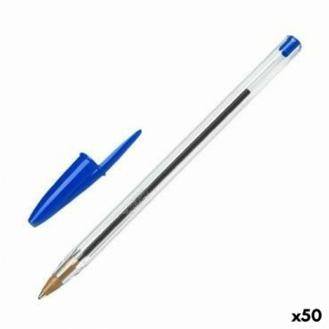 Ручка Bic Cristal оригинал Синий 50 штук