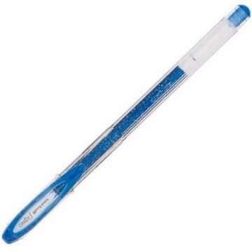 Liquid ink ballpoint pen Uni-Ball Sparkling UM-120SP Синий 12 штук