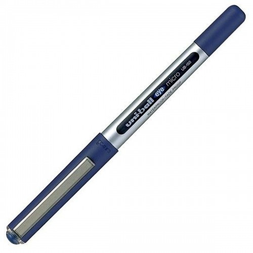 Liquid ink ballpoint pen Uni-Ball Eye Micro UB-150 Zils 12 gb. image 1