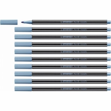 Фетр Stabilo Pen 68 metallic Синий 10 штук