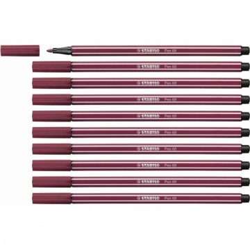 Фетр Stabilo Pen 68 Пурпурный 10 штук