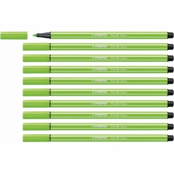 Фетр Stabilo Pen 68 Флюоресцентный Зеленый 10 штук
