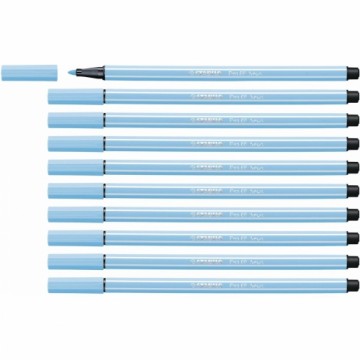 Фетр Stabilo Pen 68 Флюоресцентный Синий 10 штук