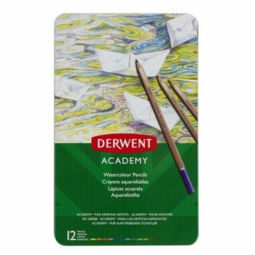 Akvareļu krāsainie zīmuļi DERWENT Academy 12 Daudzums Daudzkrāsains