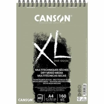 Drawing pad Canson Touch XL Серый 160 g 40 Листья 5 штук Спираль (210 x 297 mm)