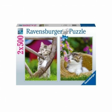 Puzle un domino komplekts Ravensburger Kittens 2 x 500 Daudzums
