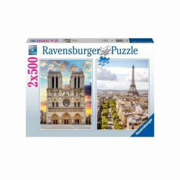 Головоломка Ravensburger Paris & Notre Dame 2 x 500 Предметы