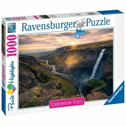 Puzle un domino komplekts Ravensburger Iceland: Kirkjuffellsfoss  (1000 Daudzums) image 1