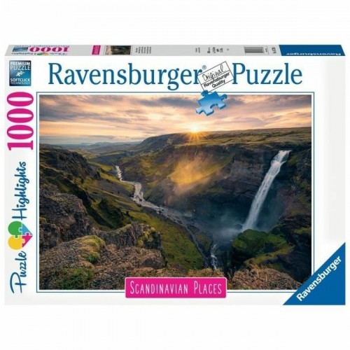 Puzle un domino komplekts Ravensburger Iceland: Kirkjuffellsfoss  (1000 Daudzums) image 3