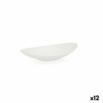 Dziļais šķīvis Quid Select Ovāls Balts Plastmasa (18 x 10,5 x 3 cm) (12 gb.)