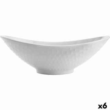 Поднос Quid Gastro Овальный Керамика Белый (21,5 x 12,5 x 7 cm) (6 штук)