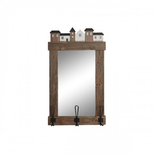 Sienas spogulis DKD Home Decor Verouderde afwerking Stikls Metāls Brūns (40 x 9 x 68 cm) image 1