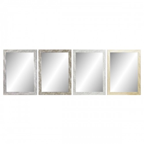 Настенное зеркало DKD Home Decor Стеклянный полистирол Тропический Лист растения (70 x 2 x 97 cm) (4 штук) image 1