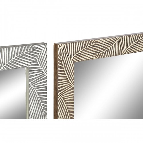 Настенное зеркало DKD Home Decor Стеклянный полистирол Тропический Лист растения (70 x 2 x 97 cm) (4 штук) image 2