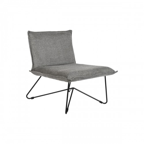 atzveltnes krēsls DKD Home Decor Melns Pelēks Metāls (66 x 78 x 75 cm) image 4