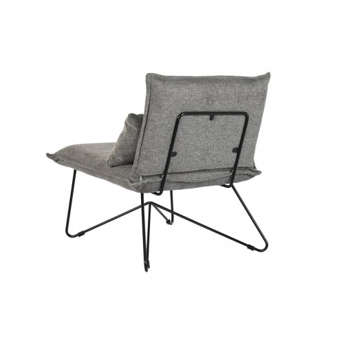 atzveltnes krēsls DKD Home Decor Melns Pelēks Metāls (66 x 78 x 75 cm) image 5