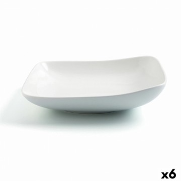 Глубокое блюдо Ariane Vital Квадратный Керамика Белый (Ø 21 cm) (6 штук)