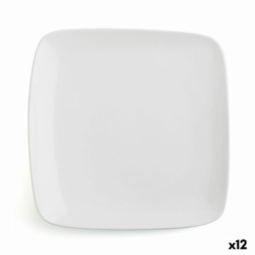 Плоская тарелка Ariane Vital Kvadrāta Keramika Balts (24 x 19 cm) (12 gb.)