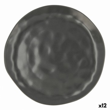 Плоская тарелка Bidasoa Cosmos Keramika Melns (Ø 26 cm) (12 gb.)