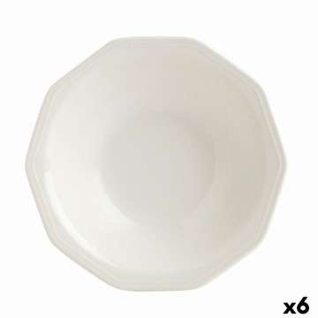 Dziļais šķīvis Churchill Artic Keramika Balts фаянс (6 gb.) (ø 21,5 cm)