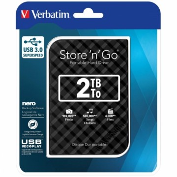 Ārējais cietais disks Verbatim Store 'n' Go 2 TB USB 3.0 HDD 2,5"