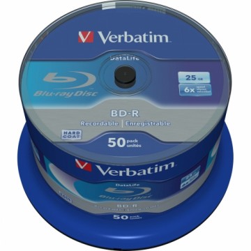 Blu-Ray BD-R Verbatim Datalife 50 штук 25 GB 6x