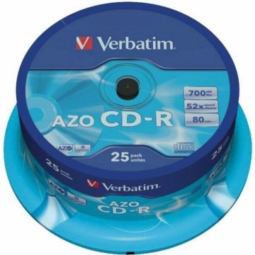 CD-R Verbatim AZO Crystal 25 штук 700 MB 52x