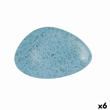 Плоская тарелка Ariane Oxide Trijstūra motīvi Keramika Zils (Ø 29 cm) (6 gb.)