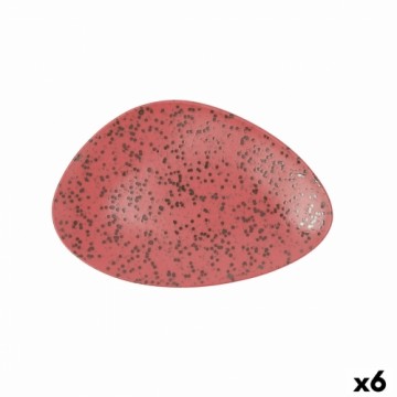 Плоская тарелка Ariane Oxide Trijstūra motīvi Keramika Sarkans (Ø 29 cm) (6 gb.)