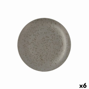 Плоская тарелка Ariane Oxide Keramika Pelēks (Ø 24 cm) (6 gb.)