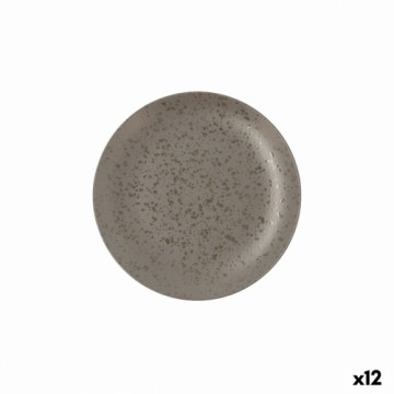 Плоская тарелка Ariane Oxide Keramika Pelēks (Ø 21 cm) (12 gb.)