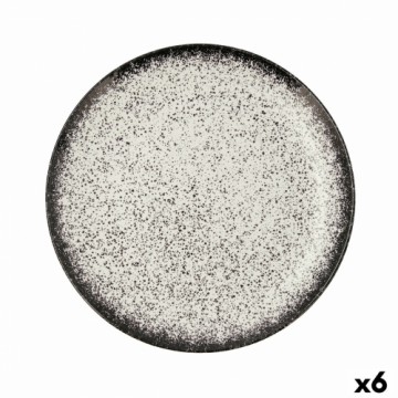 Плоская тарелка Ariane Rock Keramika Melns (Ø 31 cm) (6 gb.)
