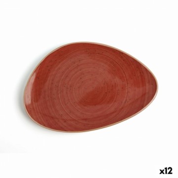 Плоская тарелка Ariane Terra Trijstūra motīvi Keramika Sarkans (Ø 21 cm) (12 gb.)
